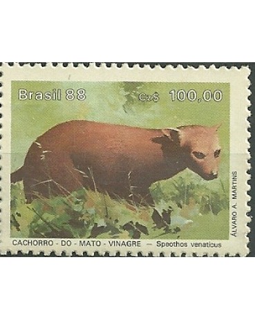 C1593  MAMÍFEROS EM EXTINÇÃO - CACHORRO DO MATO - MINT  3872