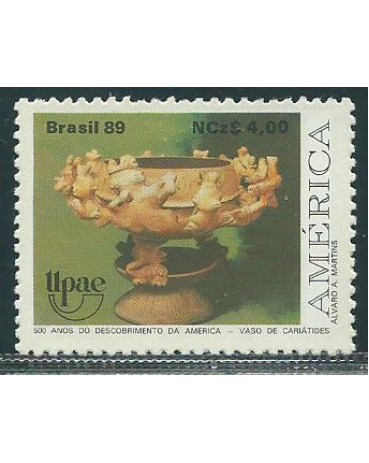 C1649 DESC. DA AMÉRICA  UPAEP -  VASO  1989 NOVO 3961
