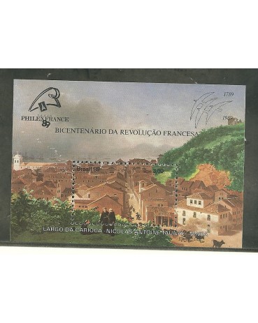 B80  PHILEXFRANCE 89 , BICENTENÁRIO DA REVOLUÇÃO FRANCESA 4001 M