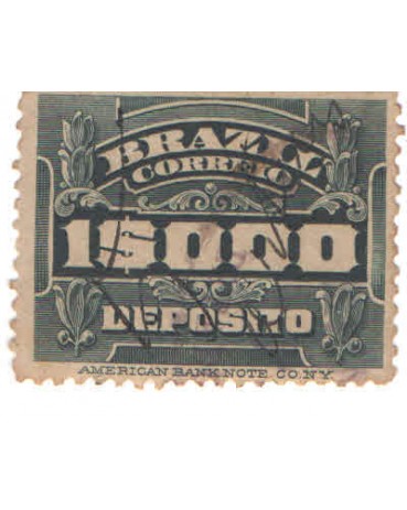 D-04 DEPÓSITO CIFRA HORIZONTAL 1$000 RÉIS ARDÓSIA CARIMBADO 4654