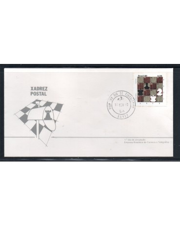 FDC213/1980 Xadrez Postal - Carimbos: BA,GO.SP.MG. " Temos com um e dois carimbos" 515