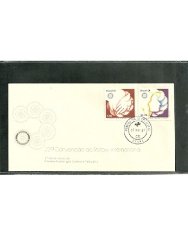FDC222/1981  ROTARY INTERNACIONAL (CONTÉM ALGUMAS MANCHAS) CBC+1° Carimbos: BA/SP 473