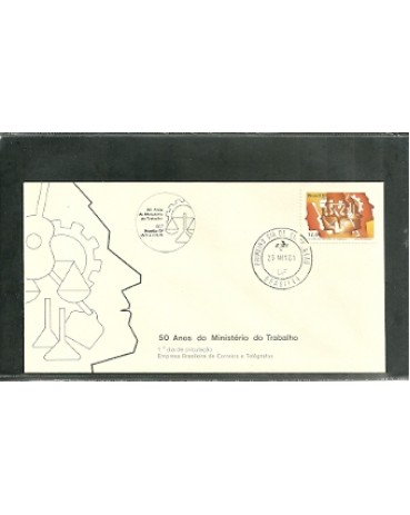 FDC240/1981 50 anos do Ministério do Trabalho , apenas um carimbo