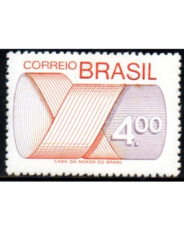 R554 Tipo Gravura - Laranja e Violeta  6130 Mint