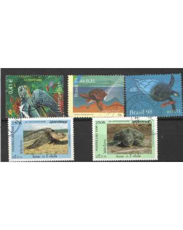TARTARUGAS DIVERSOS PAÍSES  CARIMBADOS  6552