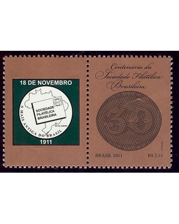 C3154  100 ANOS DA SOC. F.BRASILEIRA C/VINHETA. MINT 6759