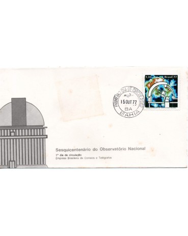 FDC 134/1977  0BSERVATÓRIO NACIONAL ,PQ.PONTOS DE FERRUGGEM 6772
