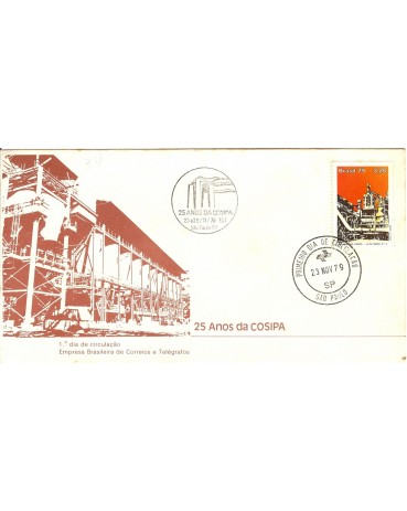 FDC191/1979 25 ANOS DA COSIPA - ALGUNS PONTOS DE FERRUGEM  FC06794