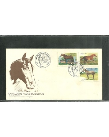 FDC355/1985 - Cavalos de Raças Brasileiras CONTÉM ALGUMAS MANCHAS LEVES 602