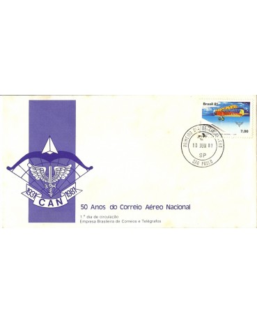 FDC224/81 CORERIO AÉREO NACIONAL - CONTÉM MANCHAS FC06802