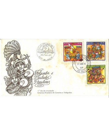 FDC229/81 BAILADOS POPULARES -  A IMAGEM É OUTRA. CARIMBO - BA, SEM MANCHAS FC06806