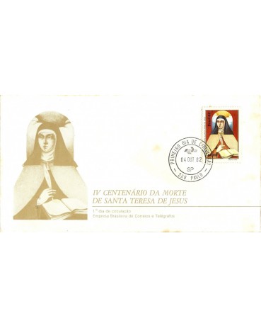FDC265/82 SANTA TERESA  DE JESUS - PONTOS  DE FERRUGEM  6822, CARIMBOS BA E RJ