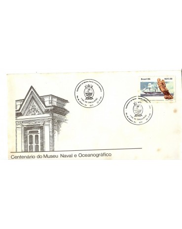FDC318/84 - MUSEU OCEANOGRÁFICO - CONTÉM PONTOS DE FERRUGEM 6839