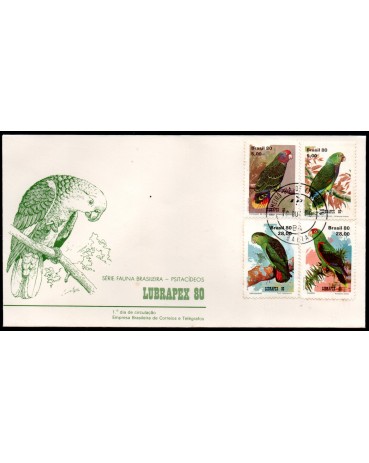 FDC208  ANO 1980  LUBRAPEX 1980 PAPAGAIOS 7054