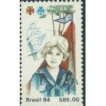 Escotismo Brasil 1984 C1410 Destacado do Bloco 68 BANDEIRANTE NO BRASIL 7145 Mint