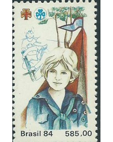 Escotismo Brasil 1984 C1410 Destacado do Bloco 68 BANDEIRANTE NO BRASIL 7145 Mint