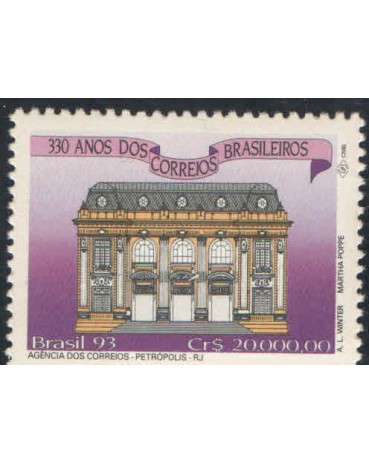 C1856 330 ANOS DOS CORREIOS - CORREIOS PETRÓPOLIS - RJ  MINT 7282* - 1993