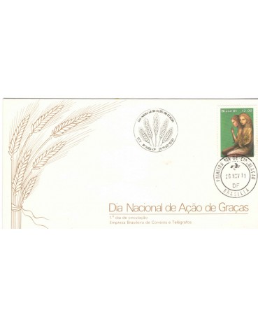 FDC239 AÇÃO DE GRAÇAS  FC07300 carimbos BA E SP