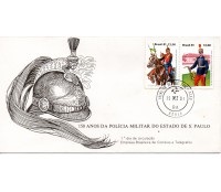 FDC242/1981 150 ANOS DA POLÍCIA MILITAR DE SP CARIMBO BA  7301