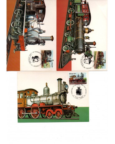 1983 Máximos Postais 79/81 Série Património Ferroviário 7469 CBC Jundiaí,S.J.Delrei, RJ