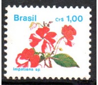 R676 Flora Brasileira ,MARIA S/VERGONHA - PADRÃO CRUZEIRO 7501 Mint