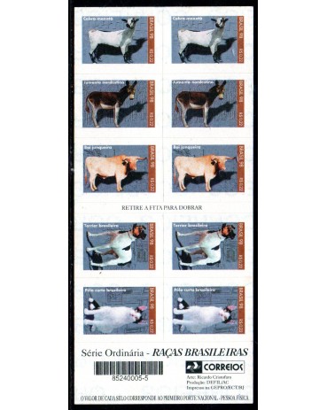 CD24 R760/764  Caderneta 24 Raças Brasileiras 7507 Mint