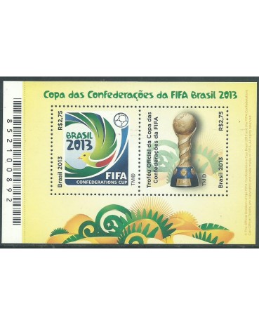 B173 COPA DAS CONFEDERAÇÕES DA FIFA BRASIL MINT 7844 