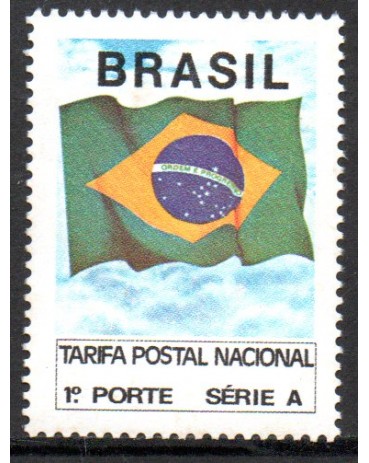 R689/1991  BANDEIRA NACIONAL 8160 Novo com goma sem marcas de charneiras