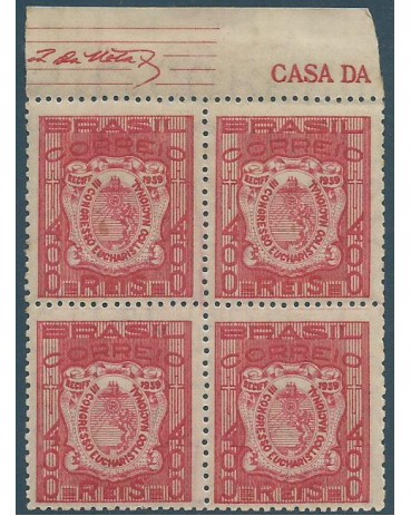 1939 C137 Quadra nova com  goma 8834