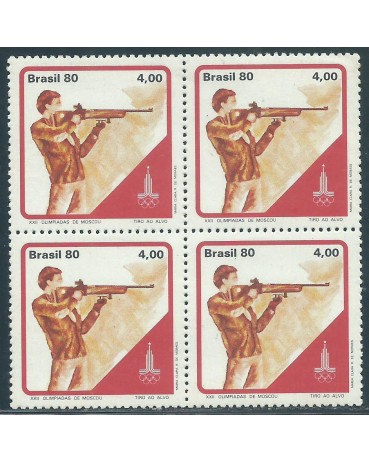 1980 Brasil C1153 Olimpíadas de Moscou Tiro ao alvo - mint - 8911