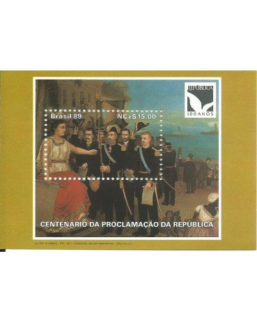 B83 - 1989 CENTENÁRIO DA PROCLAMAÇÃO DA REPÚBLICA  9511 Mint